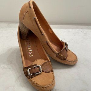 Woman's, Hispanitas, leather,  Made in Spain,  High Heel,  Size 9 Shoes
